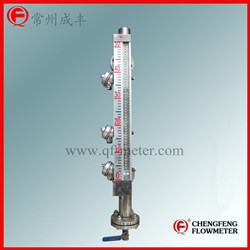UHC-517C  turnable flange connection Magnetical level gauge [CHENGFENG FLOWMETER]  alarm switch & 4-20mA out put Stainless steel tube Chinese professional manufacture
